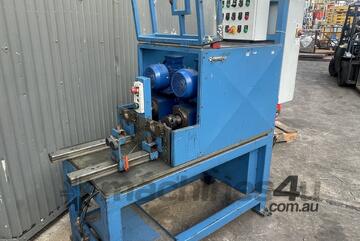 Automated PLC controlled dual station thread rolling threading cutting machine