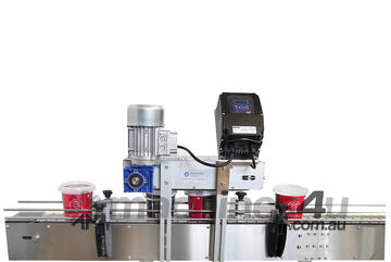 PACKSERV Overhead Belt Conveyor * all container shapes / materials / sizes *