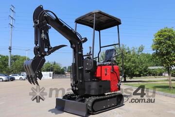 Mini Excavator 1.0T Swing Boom with 8 Attachments