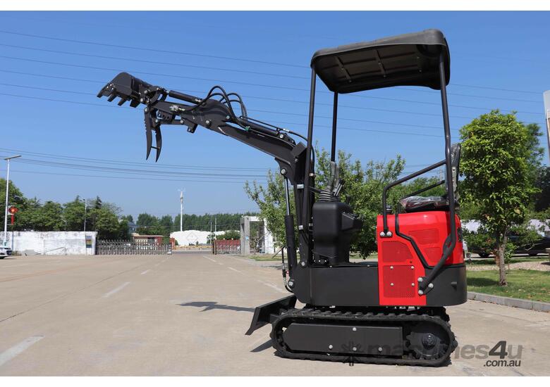 caption Mini Excavator 1.0T Swing Boom with 8 Attachments