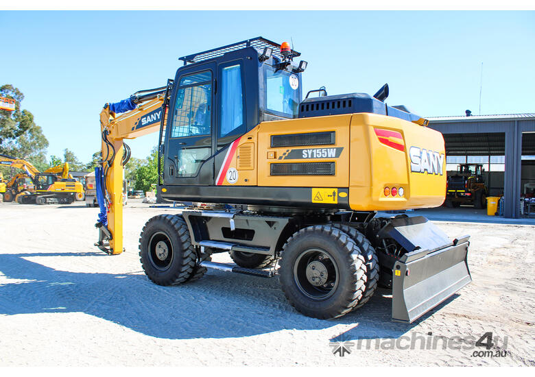 caption 2023 SANY SY155W Excavator | Demo Unit | SY0158CC09658