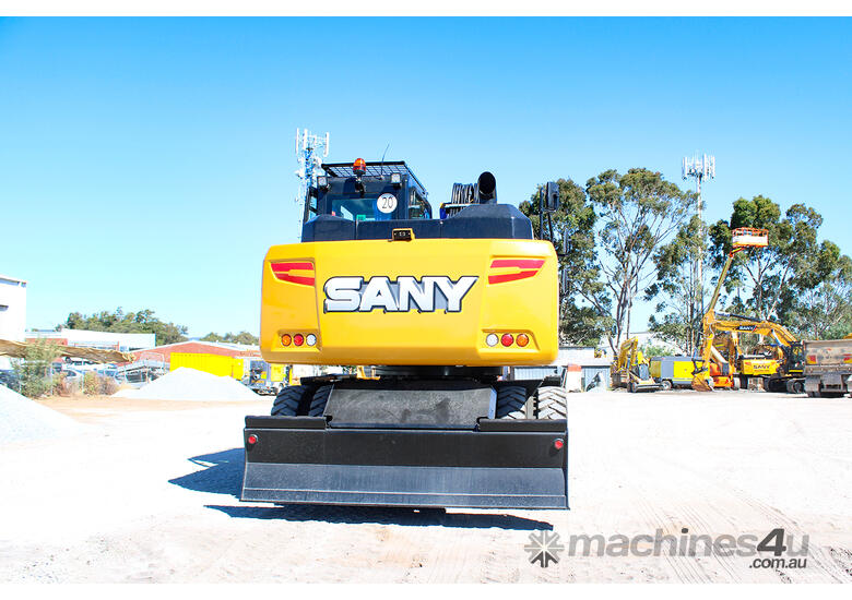 caption 2023 SANY SY155W Excavator | Demo Unit | SY0158CC09658