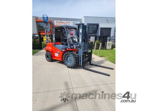 Heli K2 3.5T Diesel Rough Terrain Forklift | Brand New | Side shift + Fork Postioner 