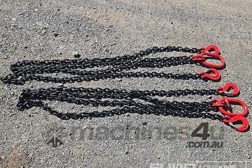 Un  G80 10mm x 3m Double Legged Lifting Chains (2 of)
