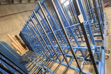 3 Mobile Blue Stock Racks Double Sided - Coolum Beach