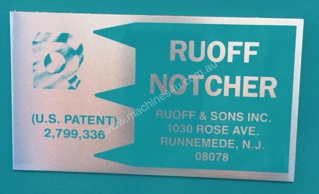 caption RUOFF AUTOFEED NOTCHING MACHINE