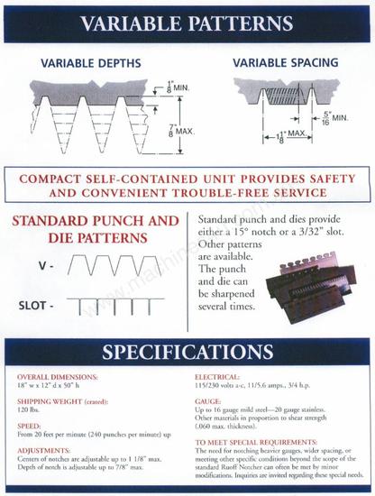 caption RUOFF AUTOFEED NOTCHING MACHINE