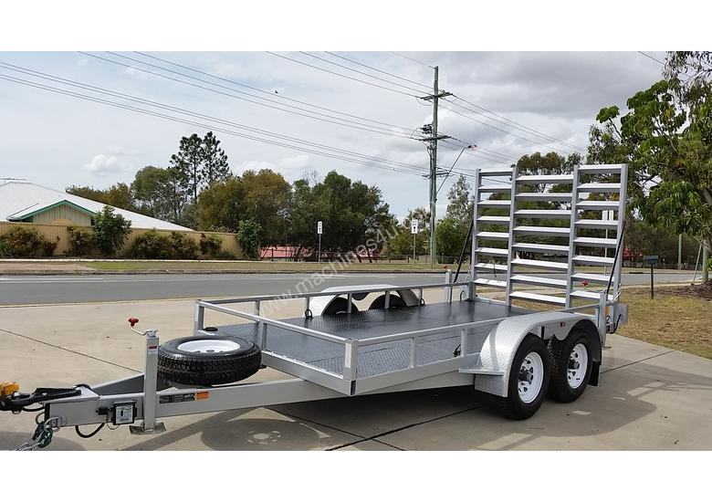 caption 12ft Plant Machinery Trailer 4.5 Tonne Tandem Axle