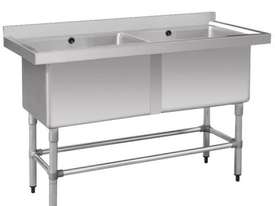 F.E.D. 1410-6-DSB Stainless Steel Double Deep Pot Sink - picture1' - Click to enlarge