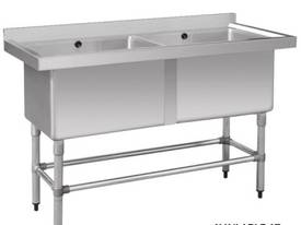 F.E.D. 1410-6-DSB Stainless Steel Double Deep Pot Sink - picture0' - Click to enlarge