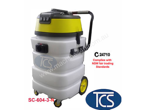 TCS Commercial Industrial 90L Wet & Dry Vacuum Cleaner 3 x 1000W Ametek Motors