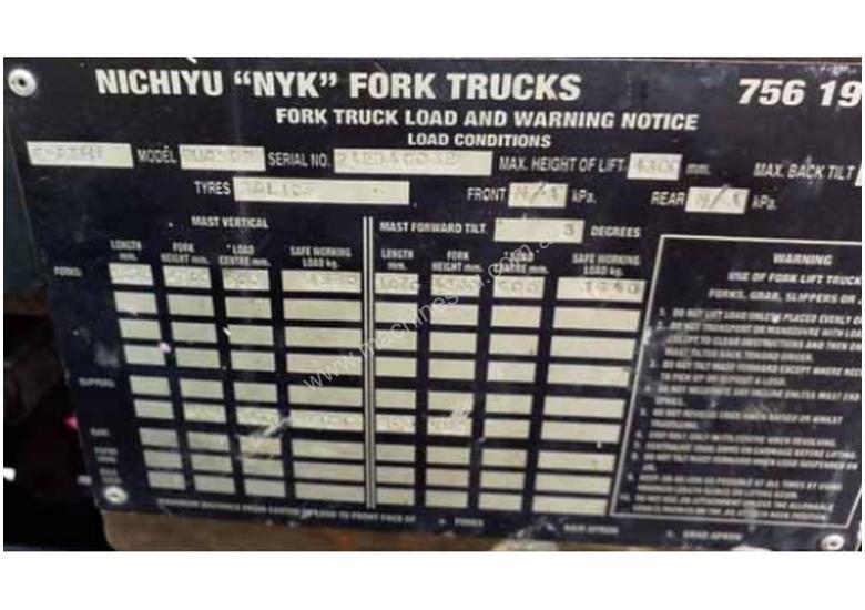 caption 2.5T Nichiyu (4.3m Lift) Fire.Retardant, 48V Elec. EUG50B Forklift