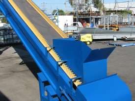 Large Industrial Incline Motorised Belt Conveyor - 8.5m long - picture1' - Click to enlarge