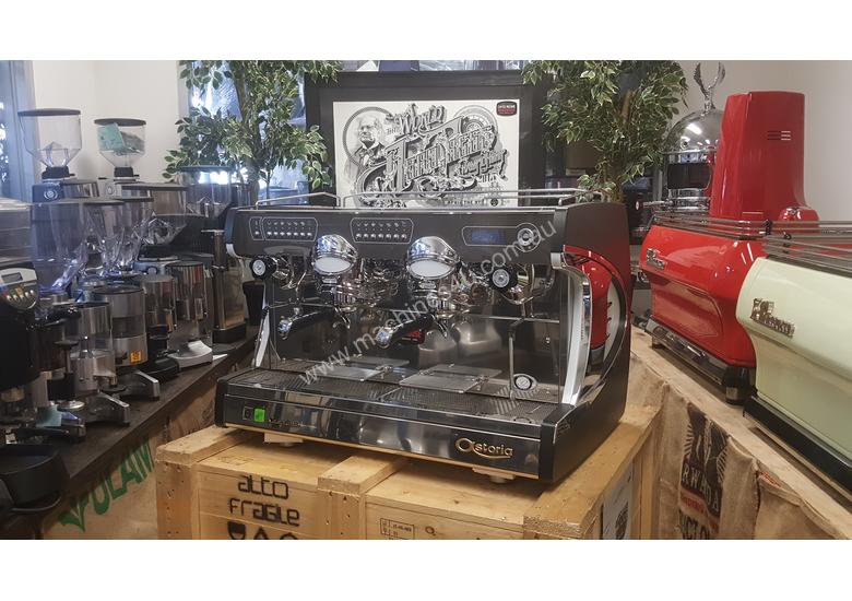 caption ASTORIA SABRINA 2 GROUP BRAND NEW BLACK ESPRESSO COFFEE MACHINE