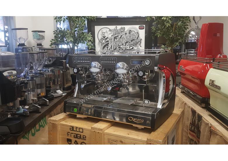 caption ASTORIA SABRINA 2 GROUP BRAND NEW BLACK ESPRESSO COFFEE MACHINE