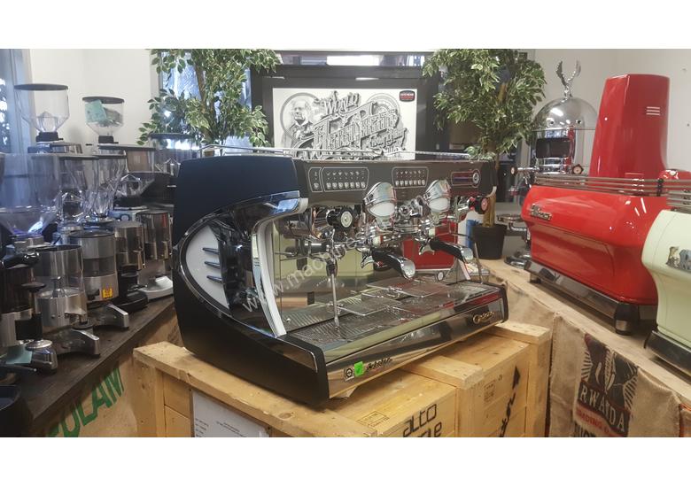 caption ASTORIA SABRINA 2 GROUP BRAND NEW BLACK ESPRESSO COFFEE MACHINE