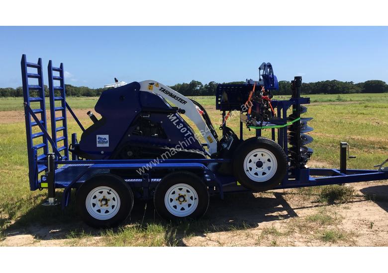caption Ex Demo Mini Skid Steer Loader TASKMASTER ML30T plus Plant Trailer and attachments