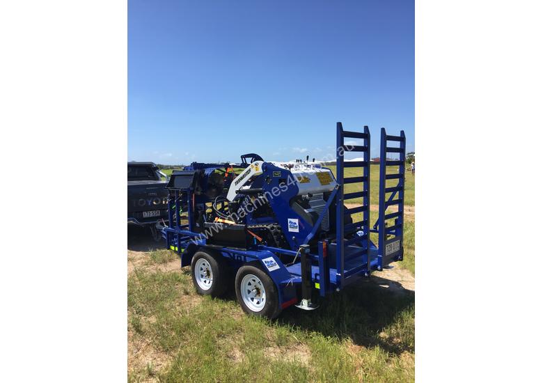 caption Ex Demo Mini Skid Steer Loader TASKMASTER ML30T plus Plant Trailer and attachments