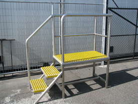 Raised Platform Stainless Steel Stairs Staircase Steps - 0.74m high - picture0' - Click to enlarge