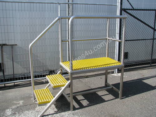 Raised Platform Stainless Steel Stairs Staircase Steps - 0.74m high
