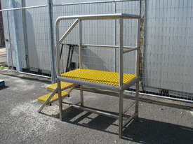 Raised Platform Stainless Steel Stairs Staircase Steps - 0.74m high - picture0' - Click to enlarge
