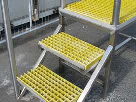 Raised Platform Stainless Steel Stairs Staircase Steps - 0.74m high - picture2' - Click to enlarge
