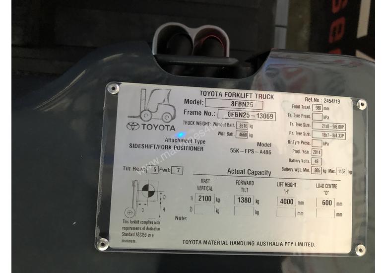 caption TOYOTA 8FBN25 4000MM 2014 SS & FP