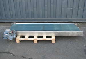 Stainless Steel Motorised Belt Conveyor - 2.3m long