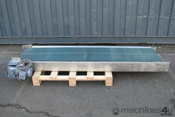 Stainless Steel Motorised Belt Conveyor - 2.3m long