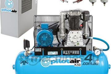 Industrial Pilot Air Compressor & TFD-10 Refrigerated Air Dryer Package Deal K50 268 Litre / 10hp 39