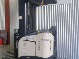 Crown Reach Truck 2T with New Batteries & Fork Positioner - picture1' - Click to enlarge