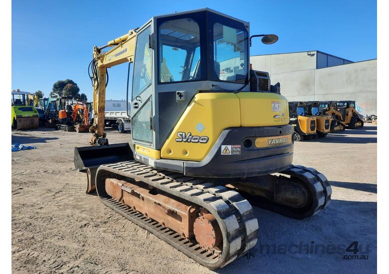 caption YANMAR SV100 10T EXCAVATOR WITH RUBBER TRACKS AND 4860 HOURS