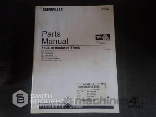 CATERPILLAR 740B ARTICULATED TRUCK SERVICE & PARTS MANUALS