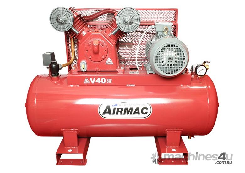 caption CVA Compressors - New Airmac V40 - 415V Piston Compressor - 29.2cfm - 145psi