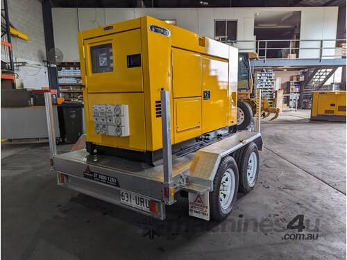 40 KVA  DENYO (JAPAN) ULTRA SILENT TRAILER MOUNTED DIESEL GENERATOR (QUIETEST ON THE MARKET TODAY )