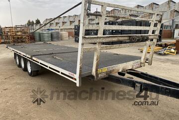 2020 Aldom T20 Tri Axle Flat Top Carpeted Trailer