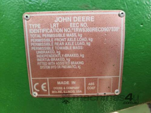 John Deere 8360RT Rubber Tracked Tractor