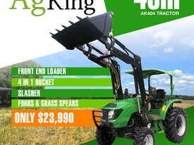 New AgKing 40HP ROPS TRACTOR PACKAGE FRONT END LOADER SLASHER FORKS & GRASS SPEARS - picture0' - Click to enlarge