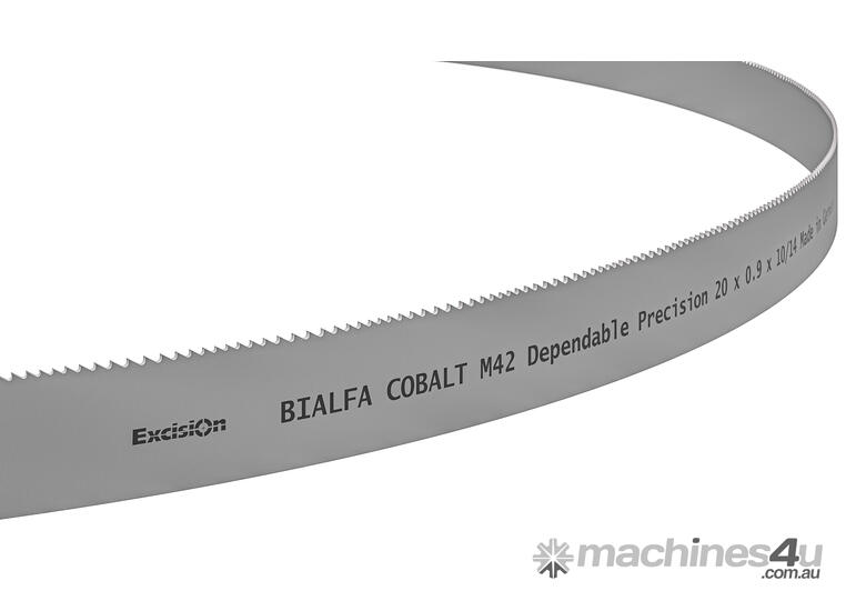 caption Custom-made metalworking bandsaw blades