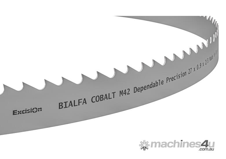 caption Custom-made metalworking bandsaw blades