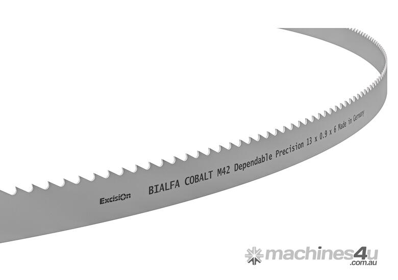 caption Custom-made metalworking bandsaw blades
