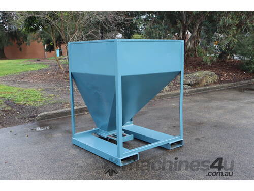 Steel Bulk Handling Hopper Silo - 1100L 