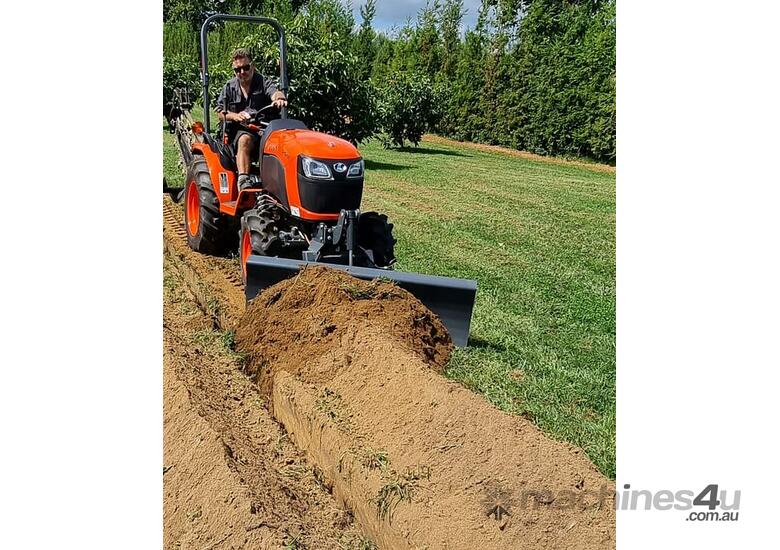 caption Compact Tractor 25HP Trencher - Built to last and made in New Zealand!