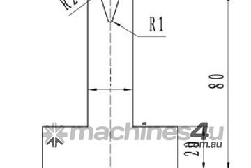 Pressbrake tooling V10 STEELMASTER Bottom Single Vee Tooling - US 20.43/35 V=10 R1,0 L.MM.3200