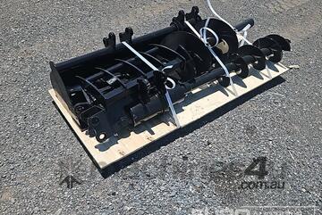 Unused 2024 Captok Selection of Mini Excavator Attachments, QTY (8of) , Rake, Ripper, Auger,12inch A