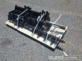 Unused Captok Selection of Mini Excavator Attachments, QTY (7 of) , Rake, Ripper, Auger, 12inch Auge - picture0' - Click to enlarge