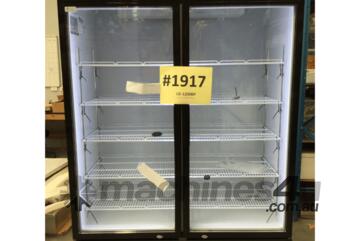 Thermaster Large Two Glass Door Colourbond Upright Drink Fridge LG-1200BP