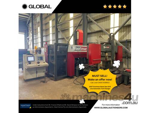 caption 2007 Voortman Beam Saw V613 Drill Line Automatic Tool Changer - Mackay Qld