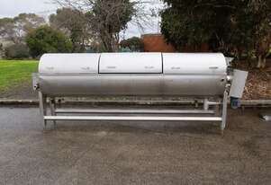 Commercial Stainless Steel Jacketed Screw Blancher - 3m Long