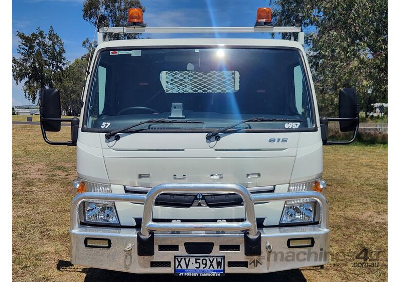 Mitsubishi Fuso Canter 815 4x2 Traytop Service Body with Crane Truck.